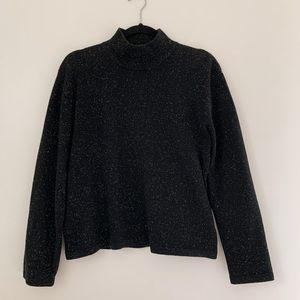 Jones New York Gray Wool Blend Mockneck Sweater
